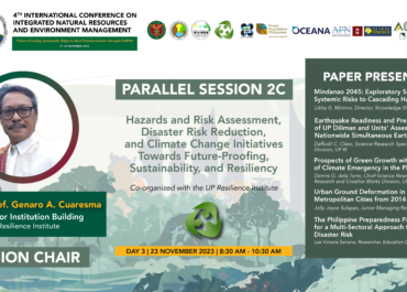 INREM 2023 Parallel Session 2C: Hazards and Risk Assessment, Disaster Risk Reduction, and Climate Change Initiatives Towards Future-Proofing, Sustainability, and Resiliency
