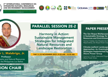 INREM 2023 Parallel Session 2E-2: Harmony in Action: Sustainable Management Strategies for Integrated Natural Resources and Landscape Restoration