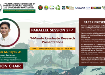 INREM 2023 Parallel Session 2F-1: 3-Minute Graduate Research Presentations
