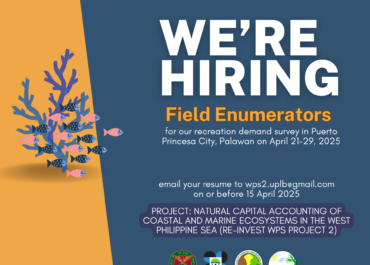 RE-INVEST WPS P2 is looking for local enumerators for Palawan Survey